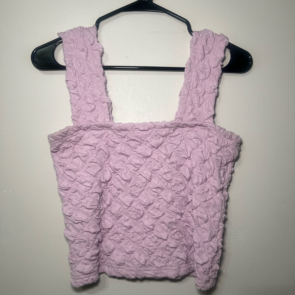 Easel Textured Lilac Women's Top